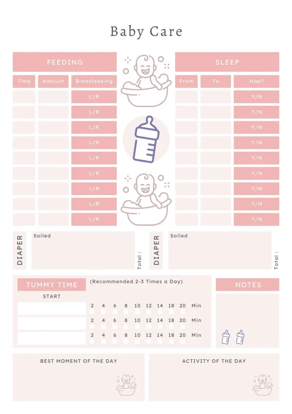 Baby Feeding Schedule Tracker