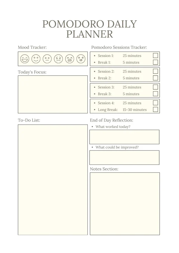 Pomodoro Technique Tracker