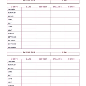 Savings Challenge Tracker (52 Weeks)