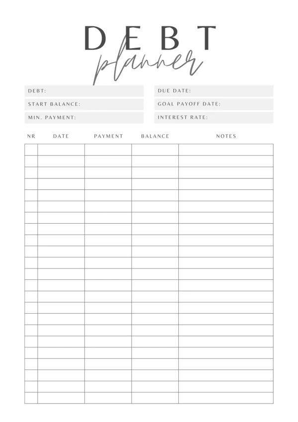Debt Payoff Tracker
