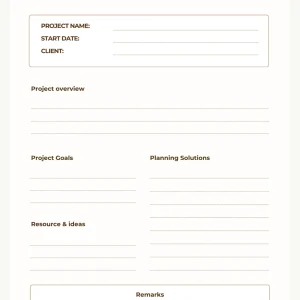 Project Planning Worksheet