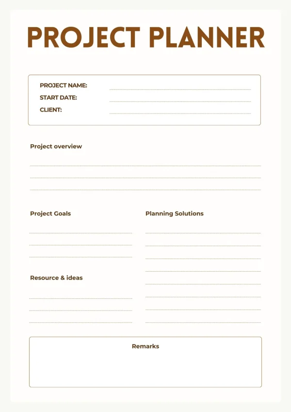 Project Planning Worksheet