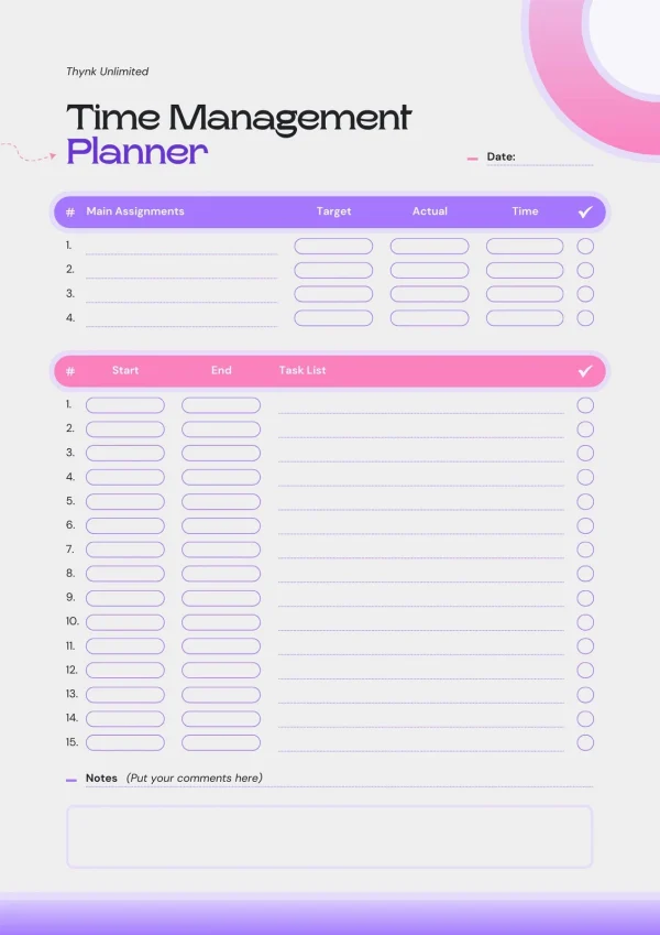 Time Blocking Template