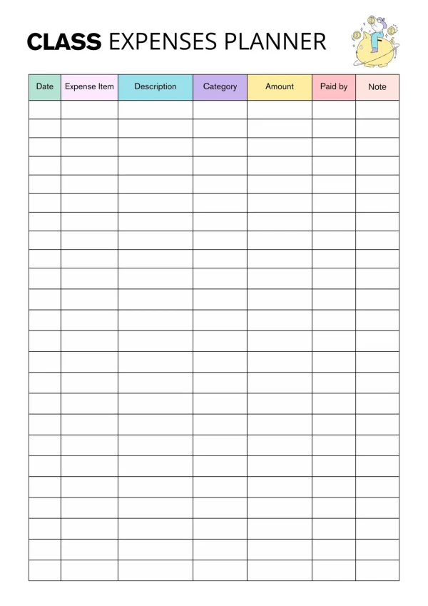 Expense Log by Category