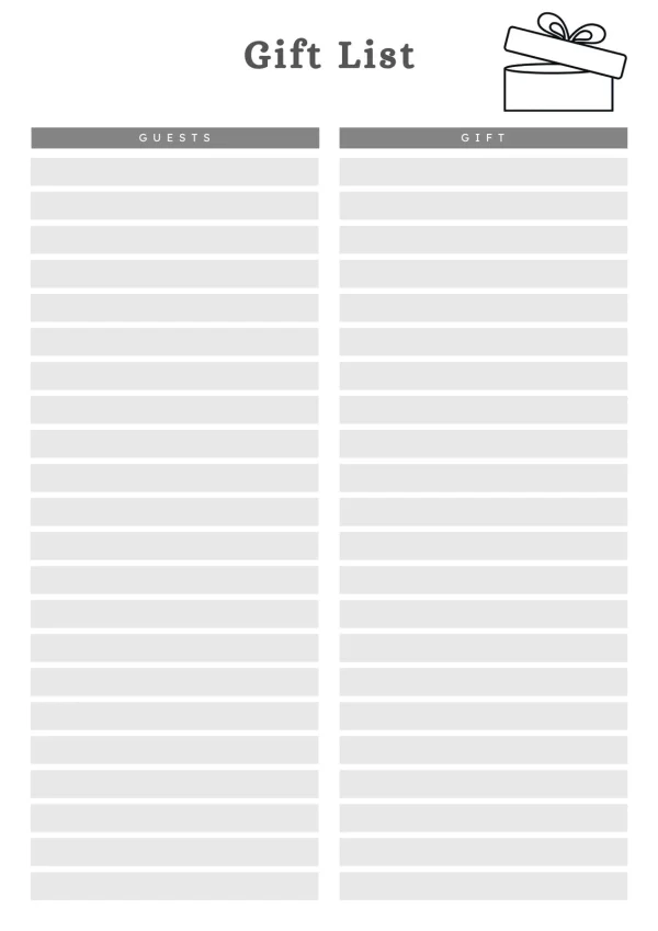 Anniversary Gift Planner