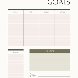 Monthly Goal Roadmap